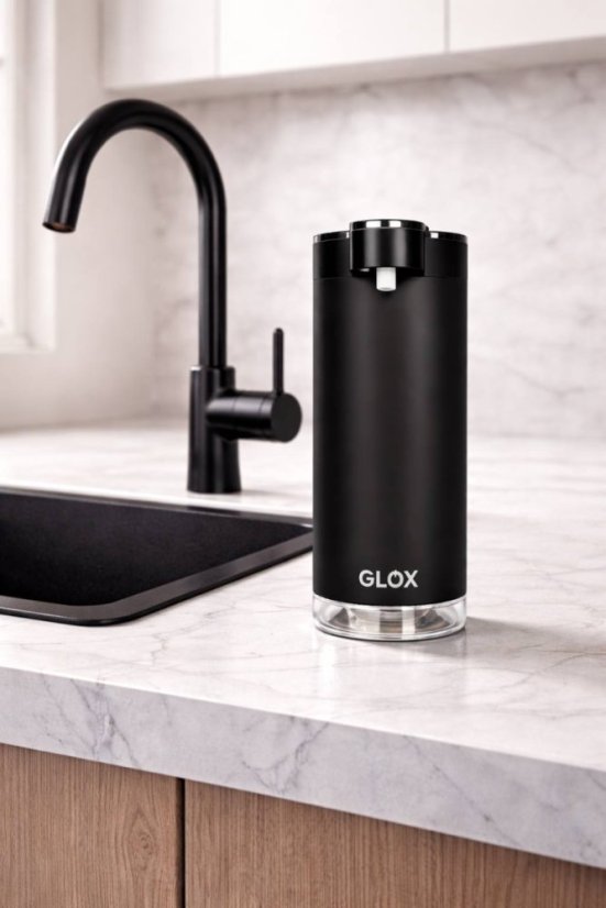 Bezdotykový dávkovač mýdla nerezový černý GLOX GST01B
