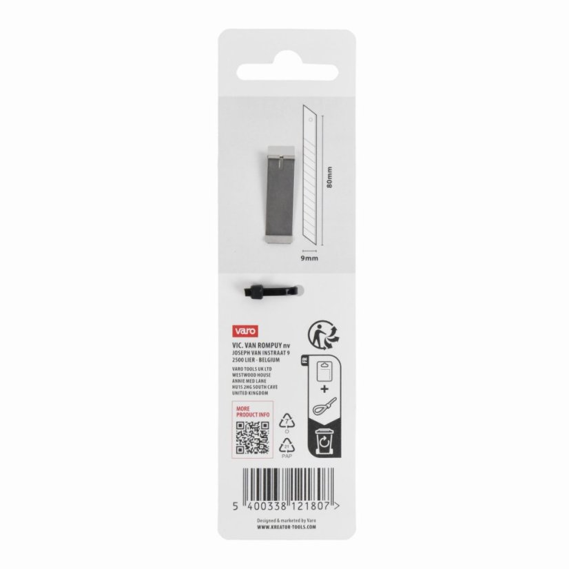 Odlamovací nůž 9 mm nerez KREATOR KRTH00103