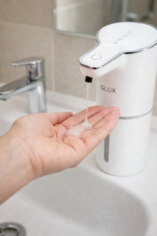 Bezdotykový dávkovač mýdla bílý GLOX GM1W