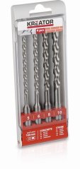 4 ks SDS plus  Vrtáků 5-6-8-10 x 160 mm KREATOR KRT012602
