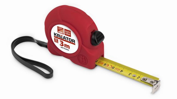 Svinovací metr měkčený úchop 3m KREATOR KRT702003