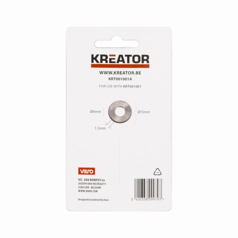 Náhradné rezacie koliesko pre KRT001001 15mm KREATOR KRT001001A