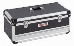 Hliníkový kufr 620x300x255mm 1 zásuvka KREATOR KRT640603B