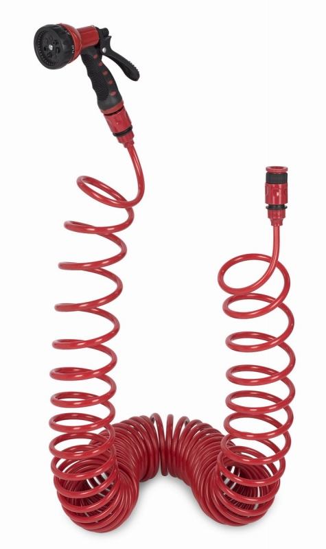 Zahradní hadice spirálová Set 15m 3/8" KREATOR KRTGR6703 - Varianty: Nový, jen poškozený obal