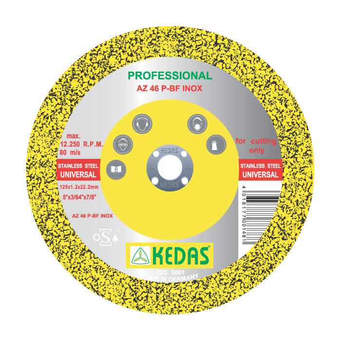 Řezný kotouč na ocel nerez 180 x 1,6 x 22,2 KEDAS  KD00162