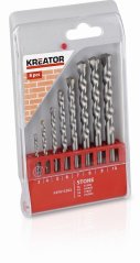 8 ks Vrtáků do zdiva 3-10 mm KREATOR KRT012202