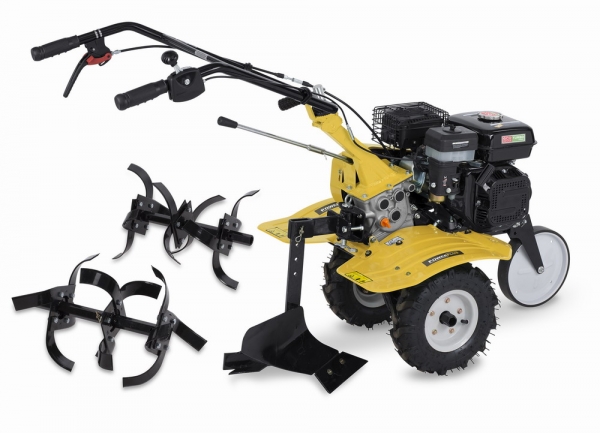 Benzinový kultivátor 208cc  plus  pluh POWERPLUS POWXG7217