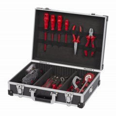 Hliníkový kufr 420x300x125mm černý KREATOR KRT640101B