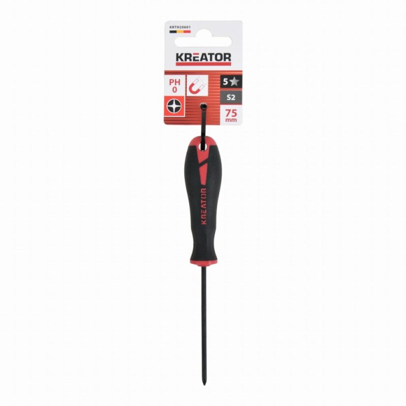 Šroubovák PH0 75mm - HIGH QUALITY KREATOR KRTH20601