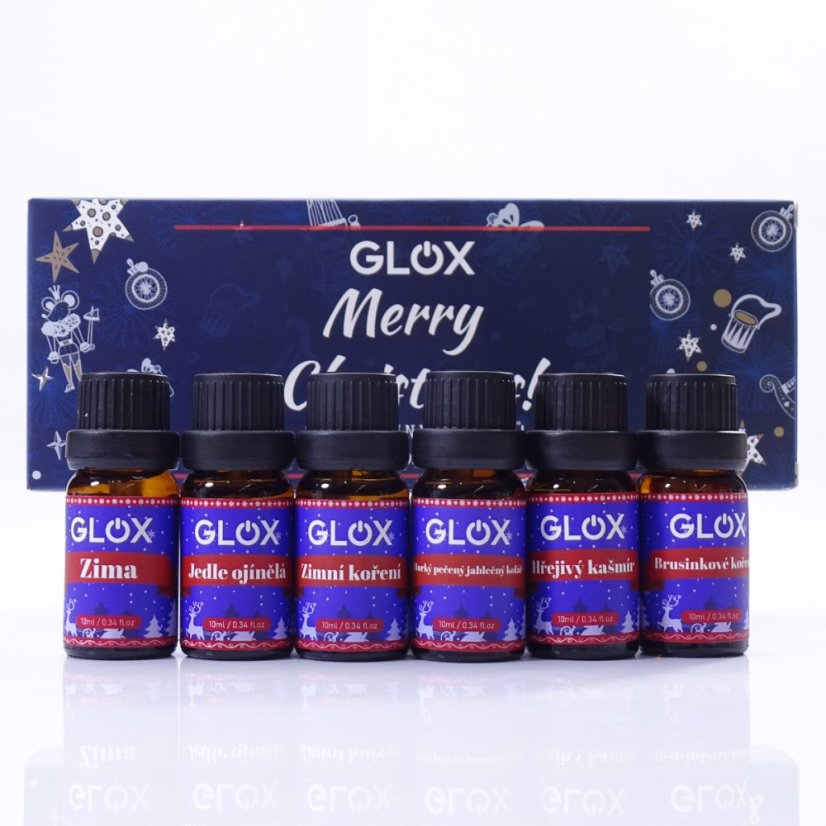 Sada 6ks Vánočních aroma olejů GLOX GLOXAO2