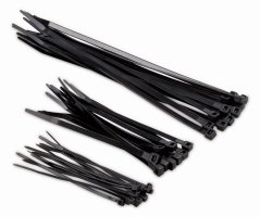 Sťahovacie pásky čierne 4,8x250mm, 50ks KREATOR KRT556011
