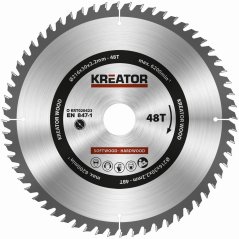 Pilový kotouč na dřevo 216mm, 48T KREATOR KRT020423