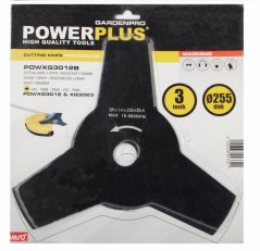 Žací nůž pro křovinořezy 255mm 3T POWERPLUS POWXG3012B