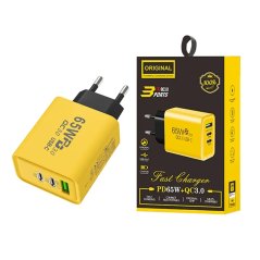 Nabíječka do sítě 2x USB-C/USB-A, 65 W LASER-CUT MFCHG107