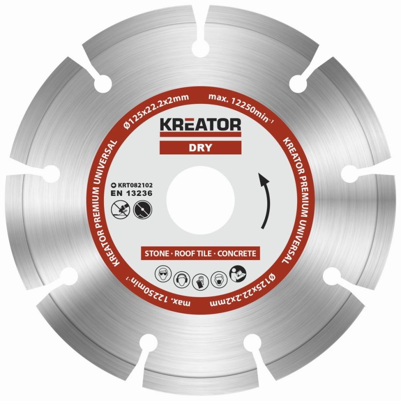 Diamantový kotouč segmentový 125mm PREMIUM KREATOR KRT082102