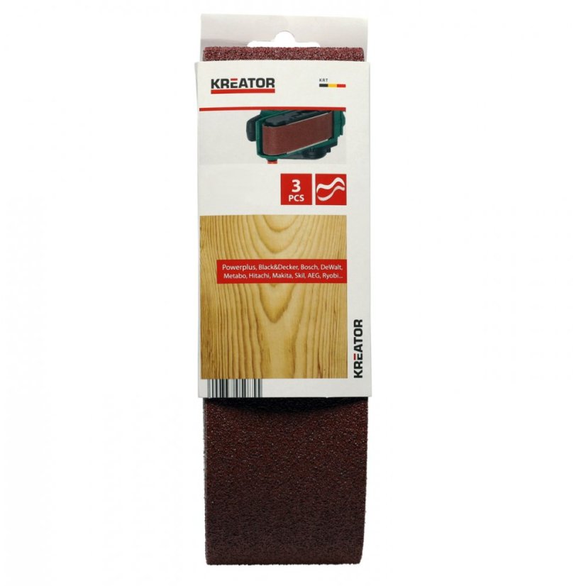 3x Brusný pás 100 x 620 G180 KREATOR KRT243508