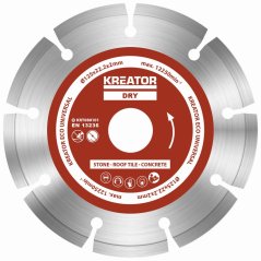 Diamantový kotouč segmentový 125mm UNIVERZAL 3ks sada KREATOR KRT080101