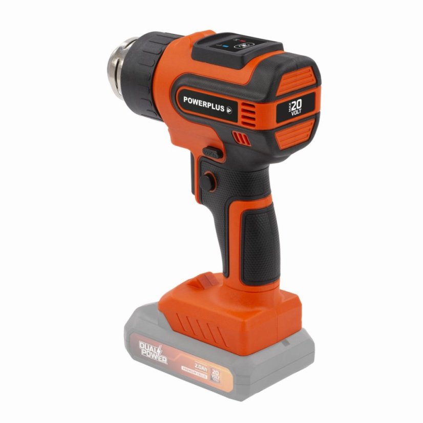 Akumulátorová horkovzdušná pištoľ 20 V (bez AKU) POWERPLUS POWDP7055