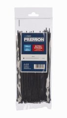 Sťahovacie pásky čierne 3,6 x 200mm 100ks PREMION PREP00017