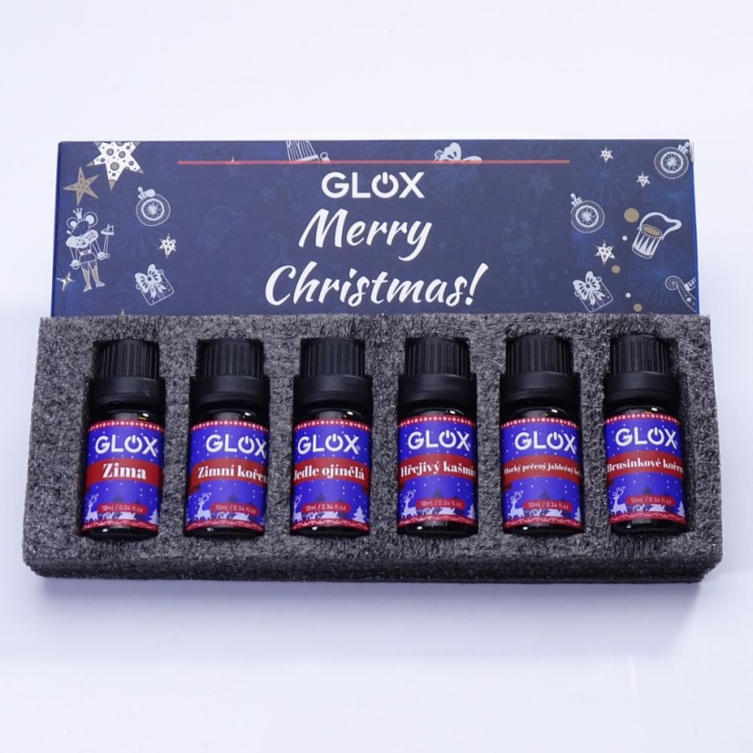 Sada 6ks Vánočních aroma olejů GLOX GLOXAO2