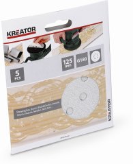 5x Brusný papír 125 mm na barvu G180 KREATOR KRT230558