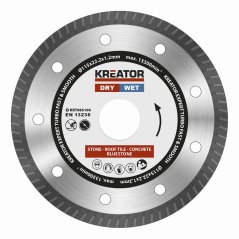 Diamantový kotouč celoobvodový 115mm EXPERT TURBO KREATOR KRT085100