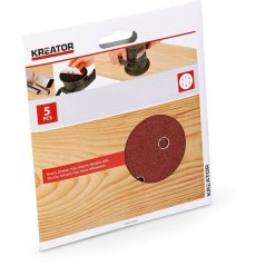 5x Brusný papír 115 mm G180 KREATOR KRT230008