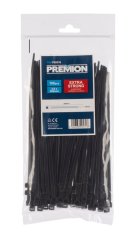 Sťahovacie pásky čierne 4,8 x 200mm 100ks PREMION PREP00019