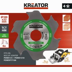 Pilový kotouč pro lamelovací frézky 100mm 6T KREATOR KRT020701