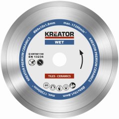 Diamantový kotouč celoobvodový 89mm PREMIUM KREATOR KRT081100